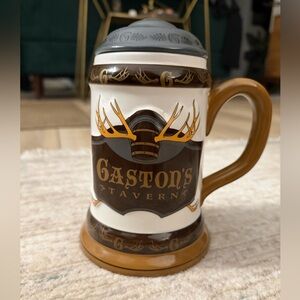 Disney Gaston's Tavern Mug with Brown and Cream Accents NWOT- never used!